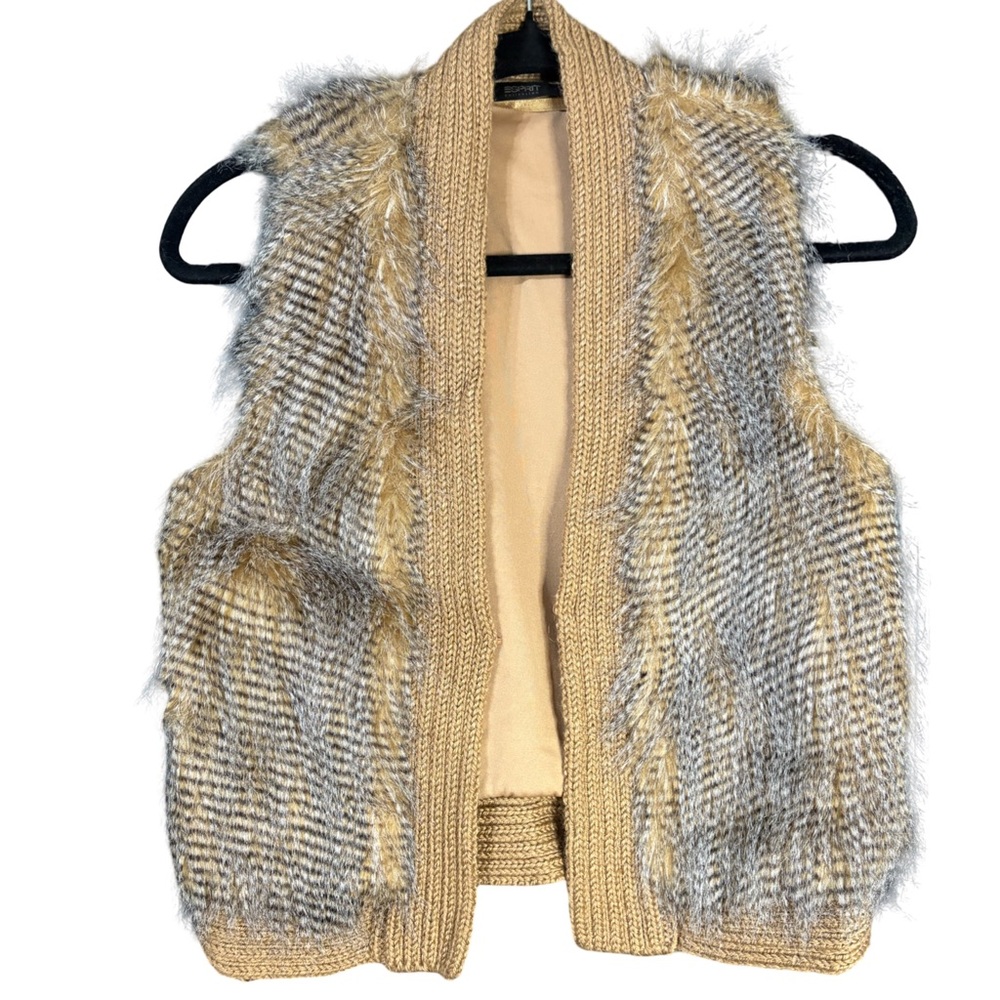 Esprit Beige and Brown Knit Vest